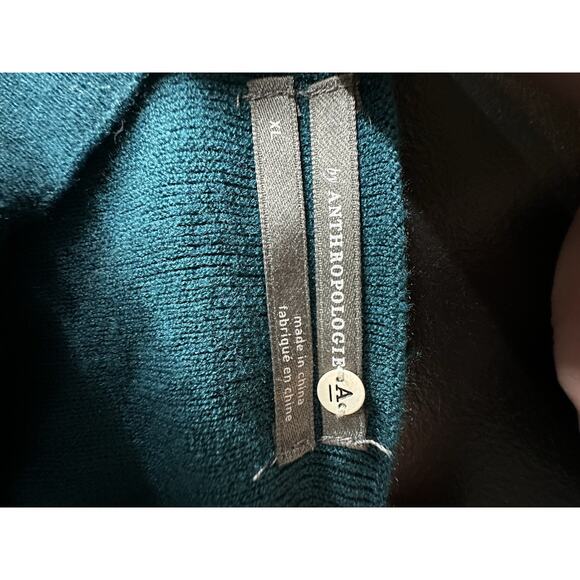 Anthropologie XL Women Pullover Knit Sweater Dress Ruffle Flare Sleeves K8-5 - Picture 4 of 10